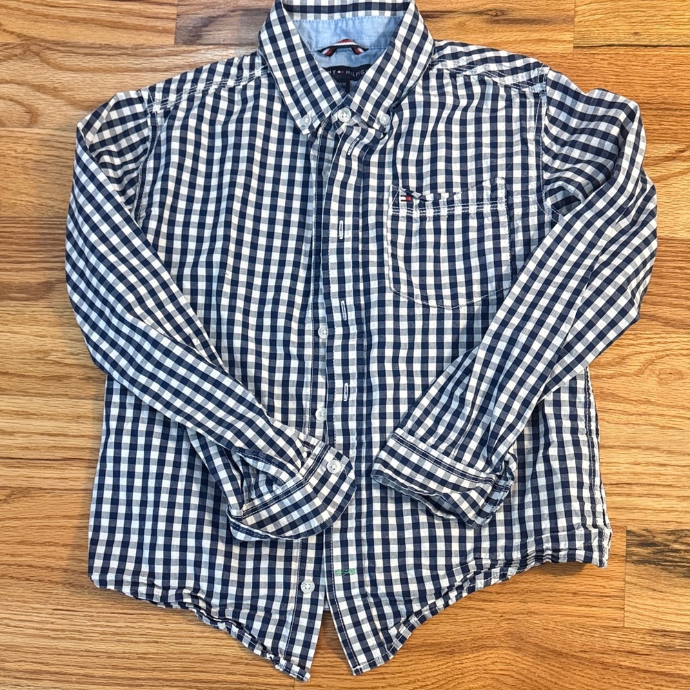 Boys's Blue Checkered Tommy Hilfiger Shirt
